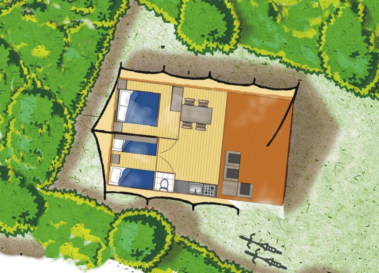 Glamping Les Arbres, Luxe Safaritent Met Zwembad Cronat Ngoại thất bức ảnh